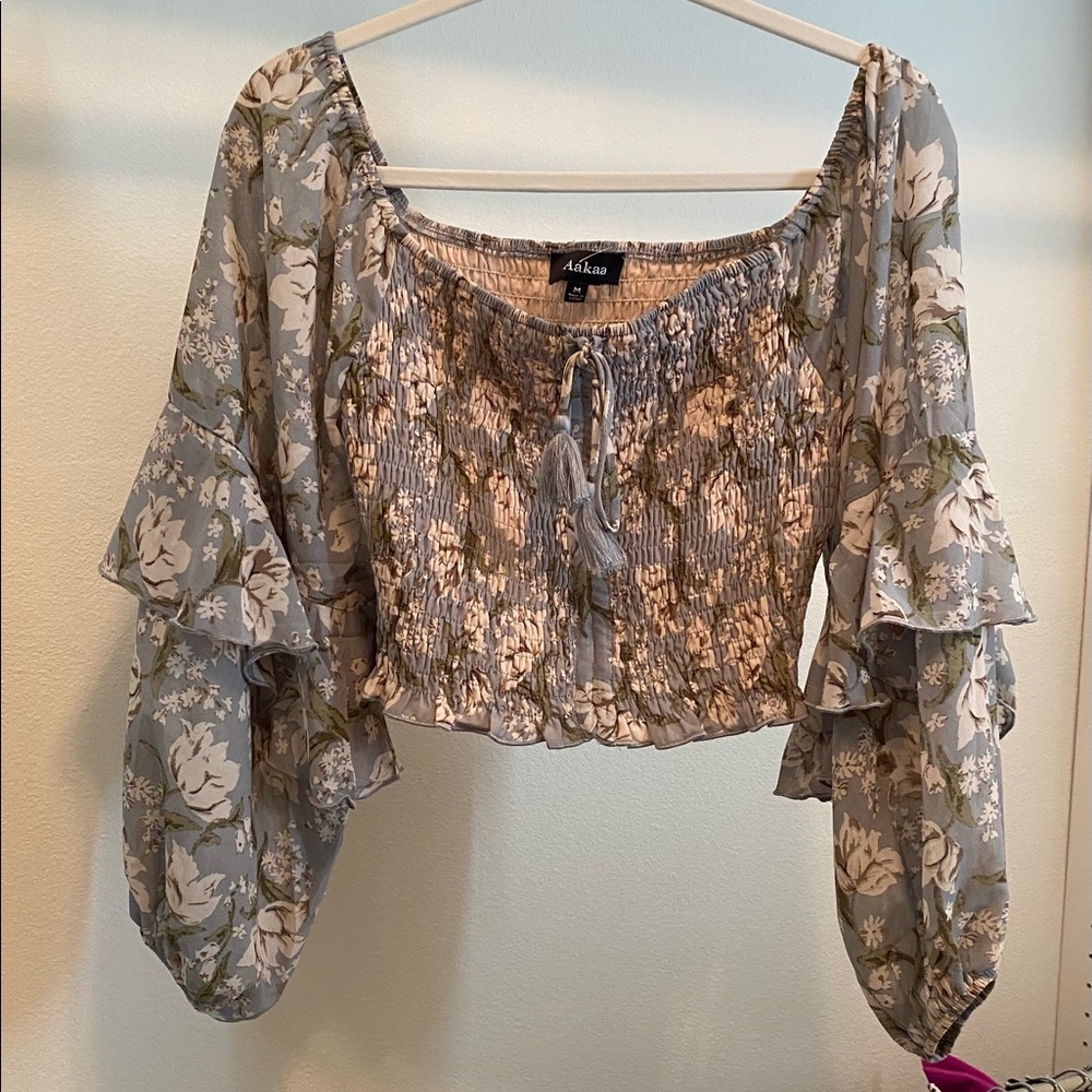 Cropped Off the Shoulder Blouse- Size M